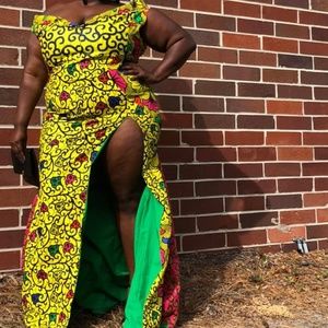 African Print Plus Dress